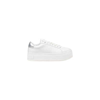 Calvin Klein Jeans Bold Leren Sneaker Zilver Platform