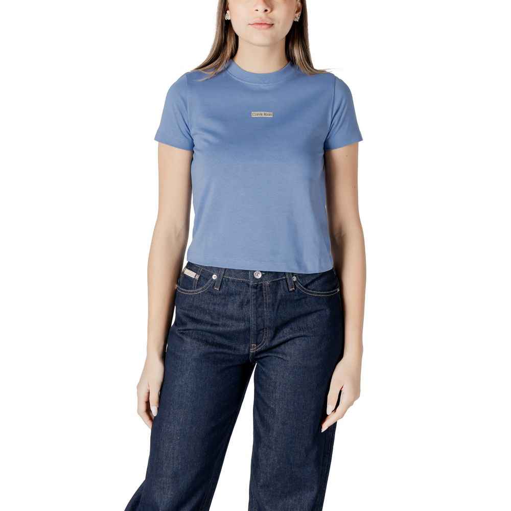 Calvin Klein Jeans Gerecycled Katoen T Shirt Lichtblauw