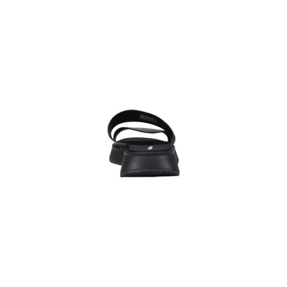 Calvin Klein Jeans Leather Sandal Slide Black Double
