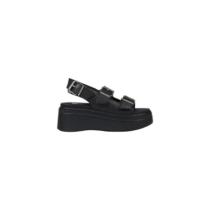 Tommy Hilfiger Jeans TJW WEDGE Leather Sandals - Black