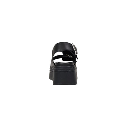 Tommy Hilfiger Jeans TJW WEDGE Leather Sandals - Black