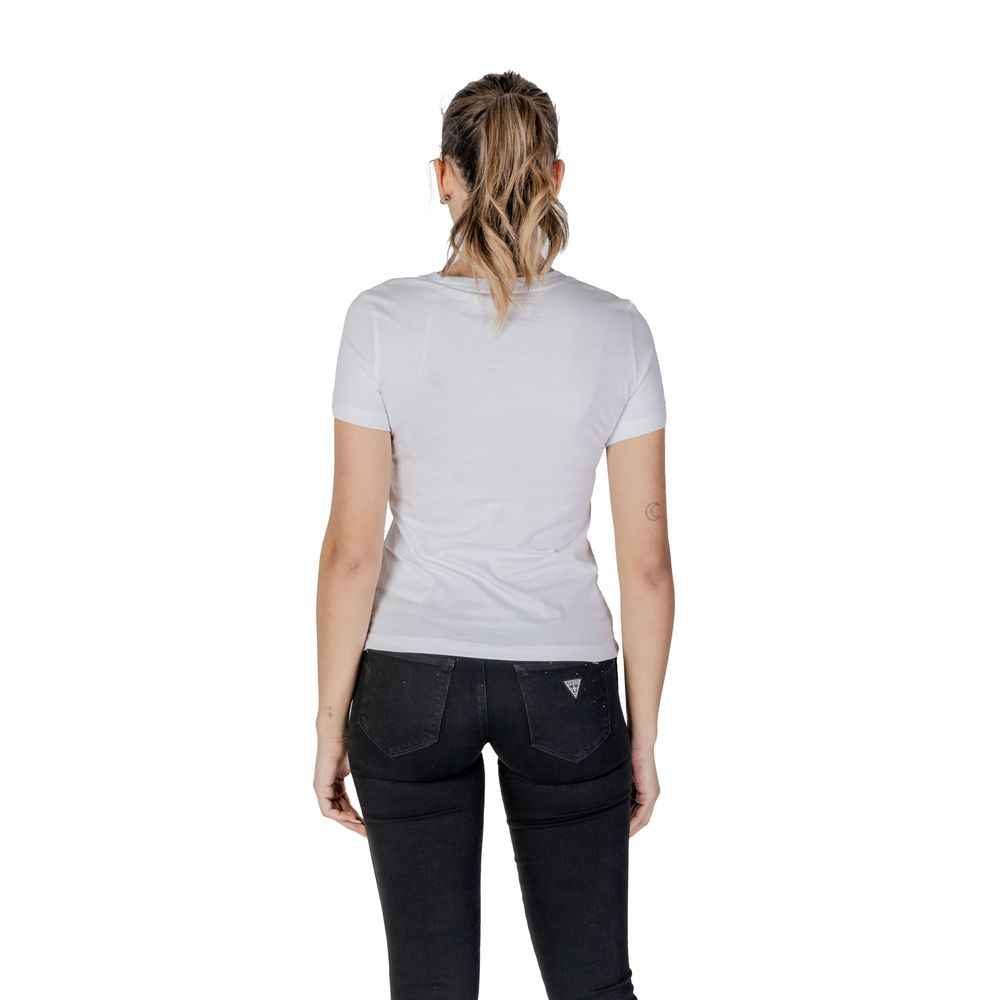 Guess Witte Katoenen T Shirt Luxe Collectie Lente Zomer