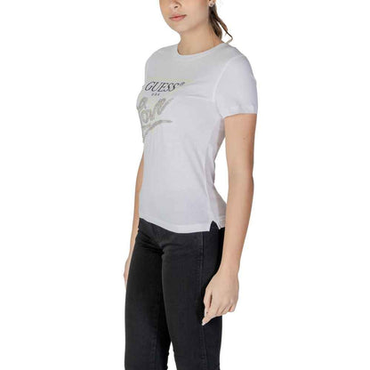 Guess Witte Katoenen T Shirt Luxe Collectie Lente Zomer