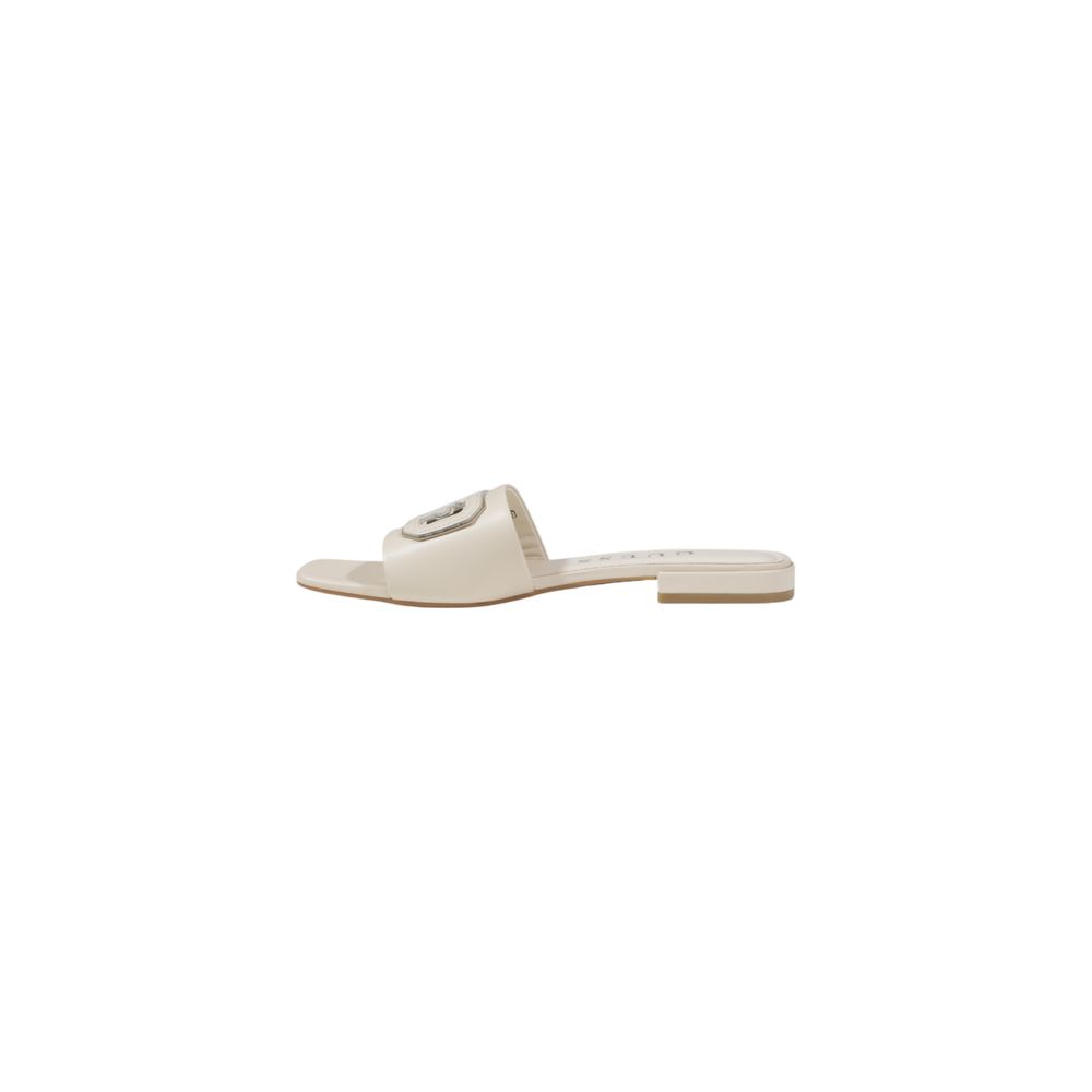 Guess Tarisha Leather Sandal Luxury Timeless Cream