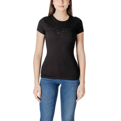 Guess SS GUESS DOT LOGO R3 W5GI47 Katoen T-shirt - Zwart