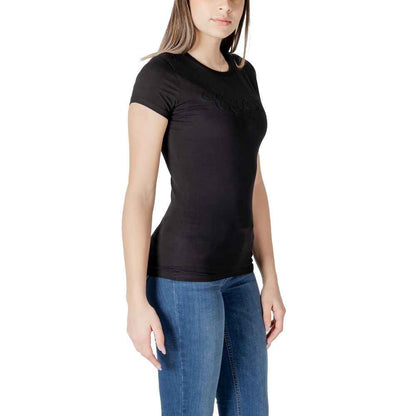 Guess SS GUESS DOT LOGO R3 W5GI47 Katoen T-shirt - Zwart