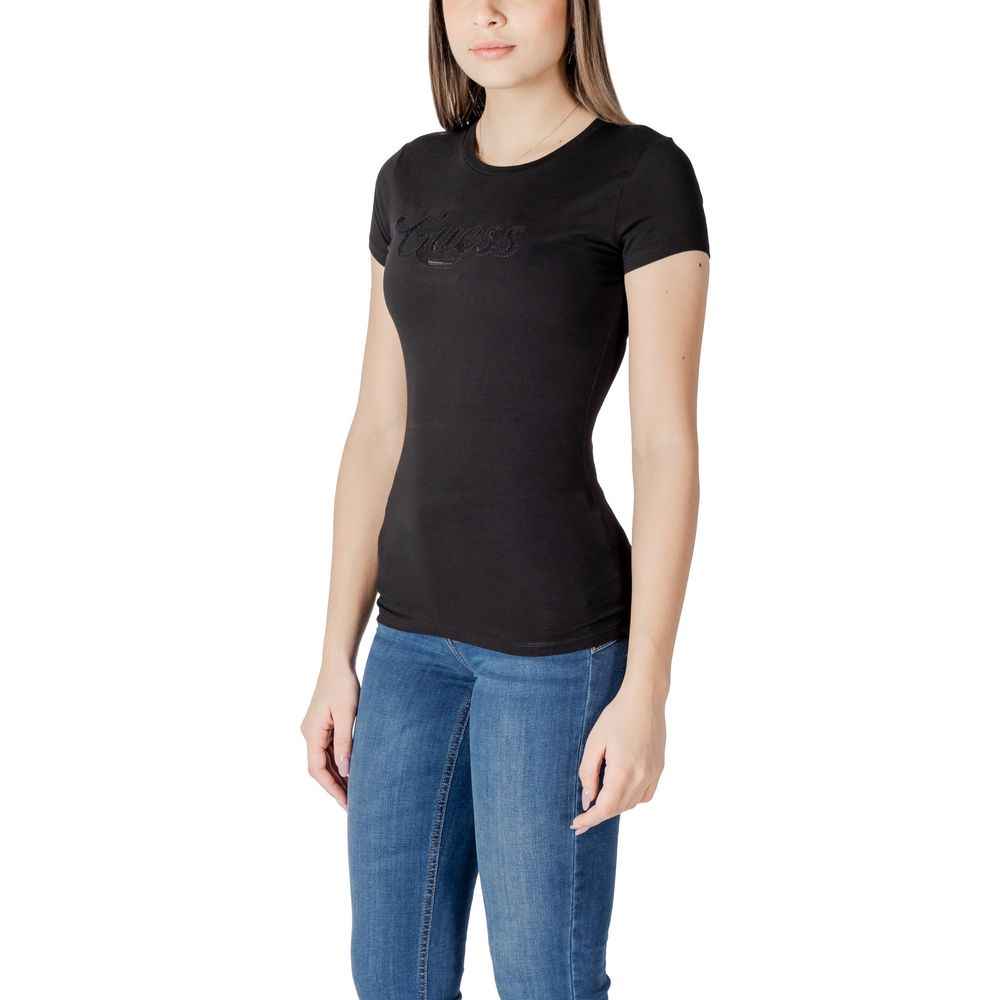 Guess SS GUESS DOT LOGO R3 W5GI47 Katoen T-shirt - Zwart