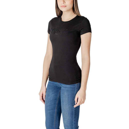 Guess SS GUESS DOT LOGO R3 W5GI47 Katoen T-shirt - Zwart