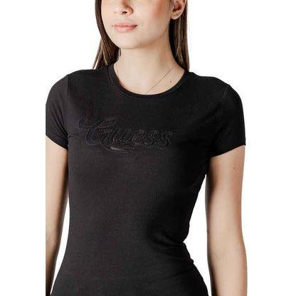 Guess SS GUESS DOT LOGO R3 W5GI47 Katoen T-shirt - Zwart