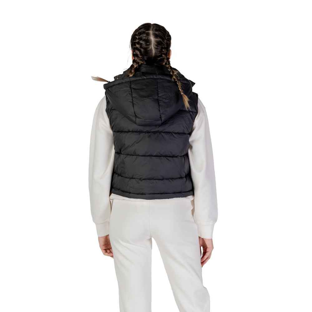Guess Active Black Polyester Sleveless Jacket