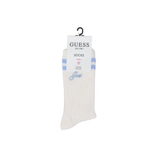 Active Cotton Socks White Guess College V5RZ04 Z3LH0