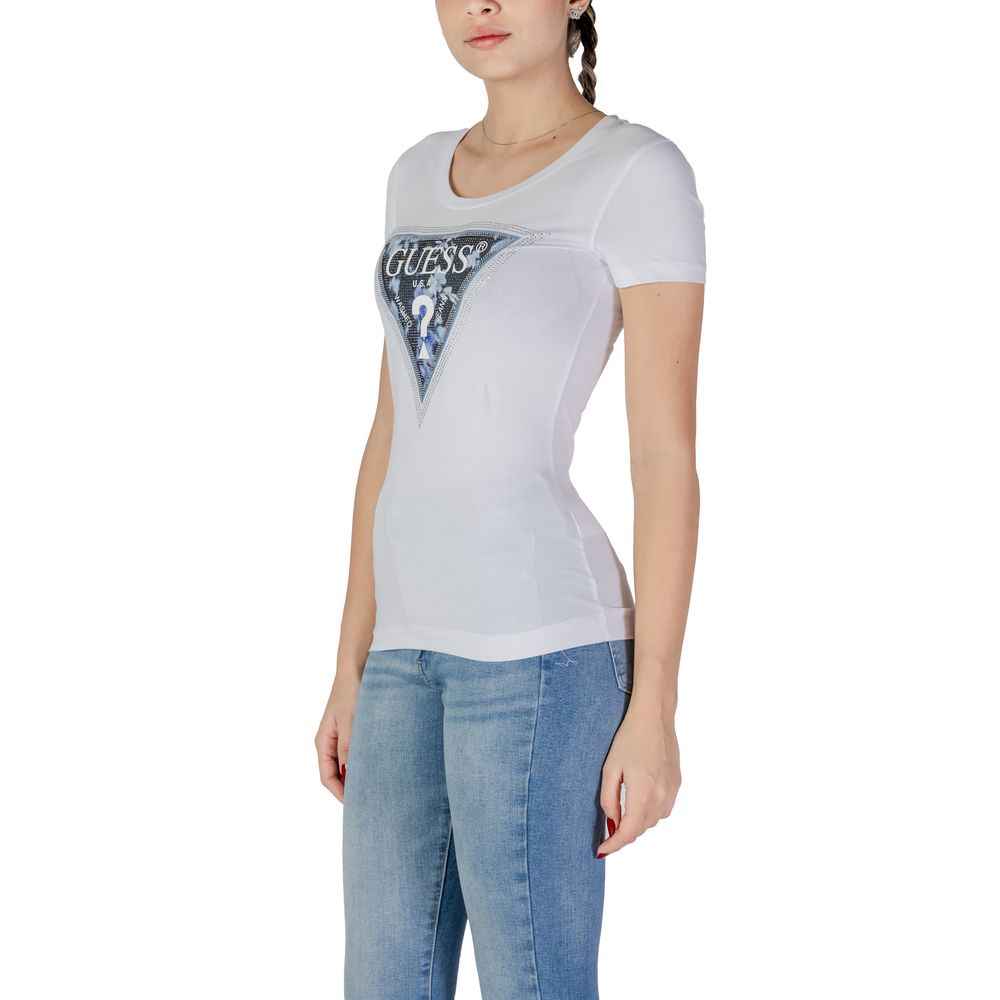 Guess White Cotton T-Shirt