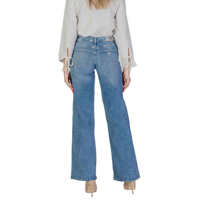 Guess Light Blue Cotton Bootcut Jean