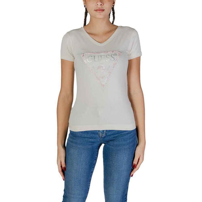 Guess Cream Cotton T-Shirt
