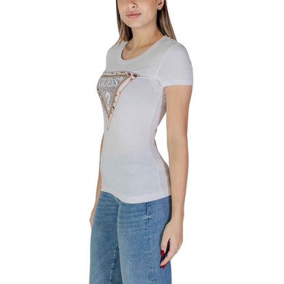 Guess White Cotton T-Shirt