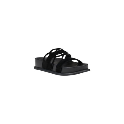 Liu Jo Loren 06 Leather Sandals Black Double Strap