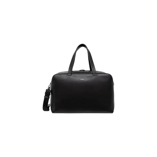 Calvin Klein Premium Leather Weekender Bag Black Edition