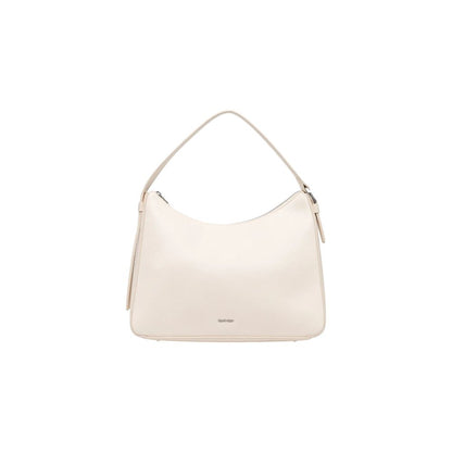 Calvin Klein CK Sense Medium Shoulder Bag Polyurethane White
