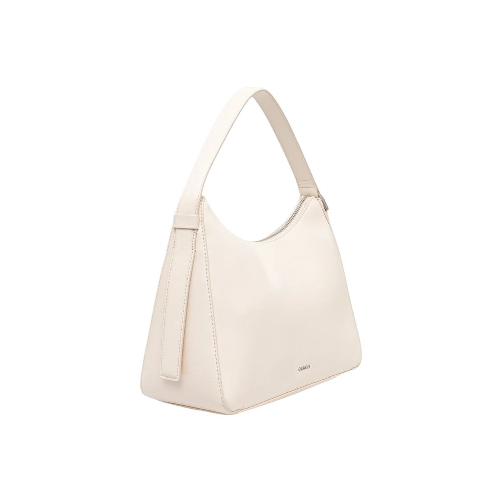 Calvin Klein CK Sense Medium Shoulder Bag Polyurethane White