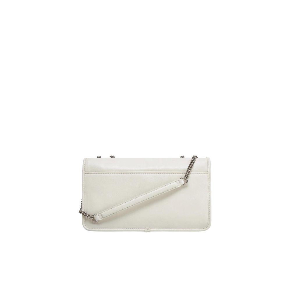 Calvin Klein Jeans Chain Flap Bag Recycled Polyester Cream