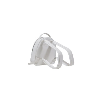 Love Moschino White Polyurethane Backpack Luxury Bag