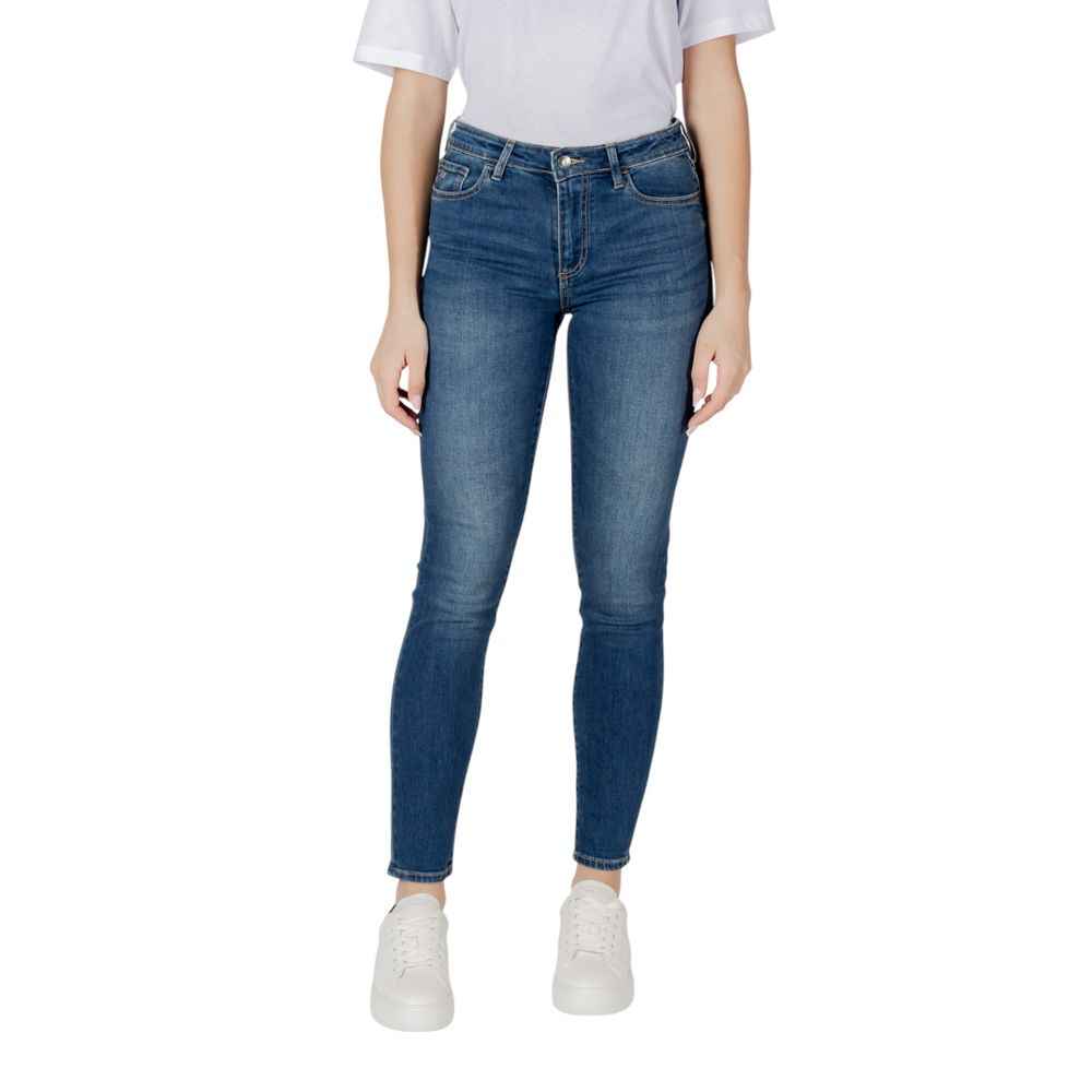 Armani Exchange Blue Cotton Skinny Jean