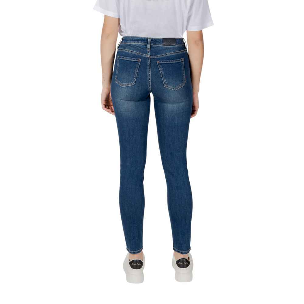 Armani Exchange Blue Cotton Skinny Jean