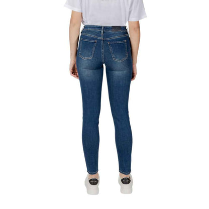 Armani Exchange Blue Cotton Skinny Jean