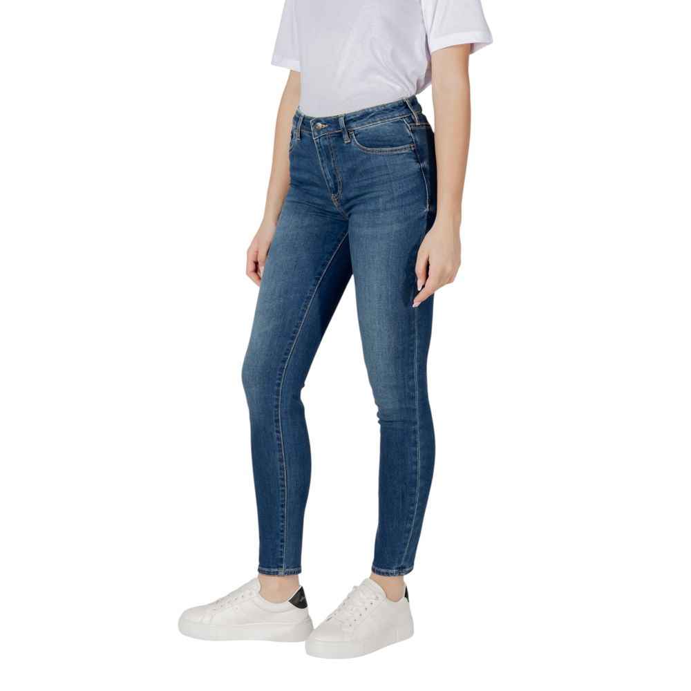 Armani Exchange Blue Cotton Skinny Jean