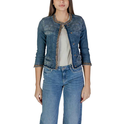 Liu Jo Light Blue Cotton Jackets & Coat