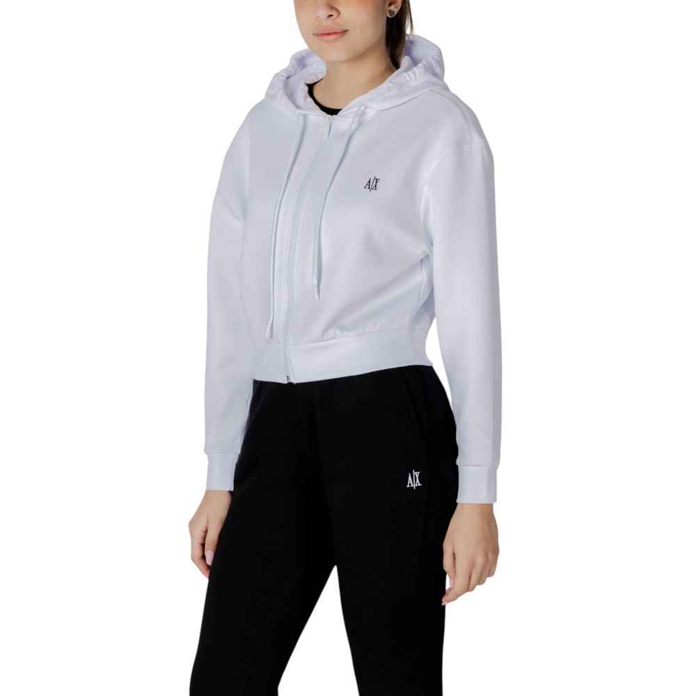 Armani Exchange White Cotton Hoody