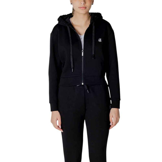 Armani Exchange Black Cotton Hoody