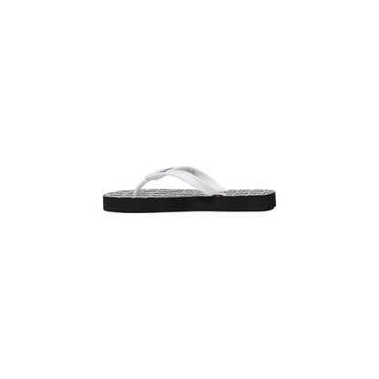 Armani Exchange XDQ010 XV700 Rubber Flip Flops Black White
