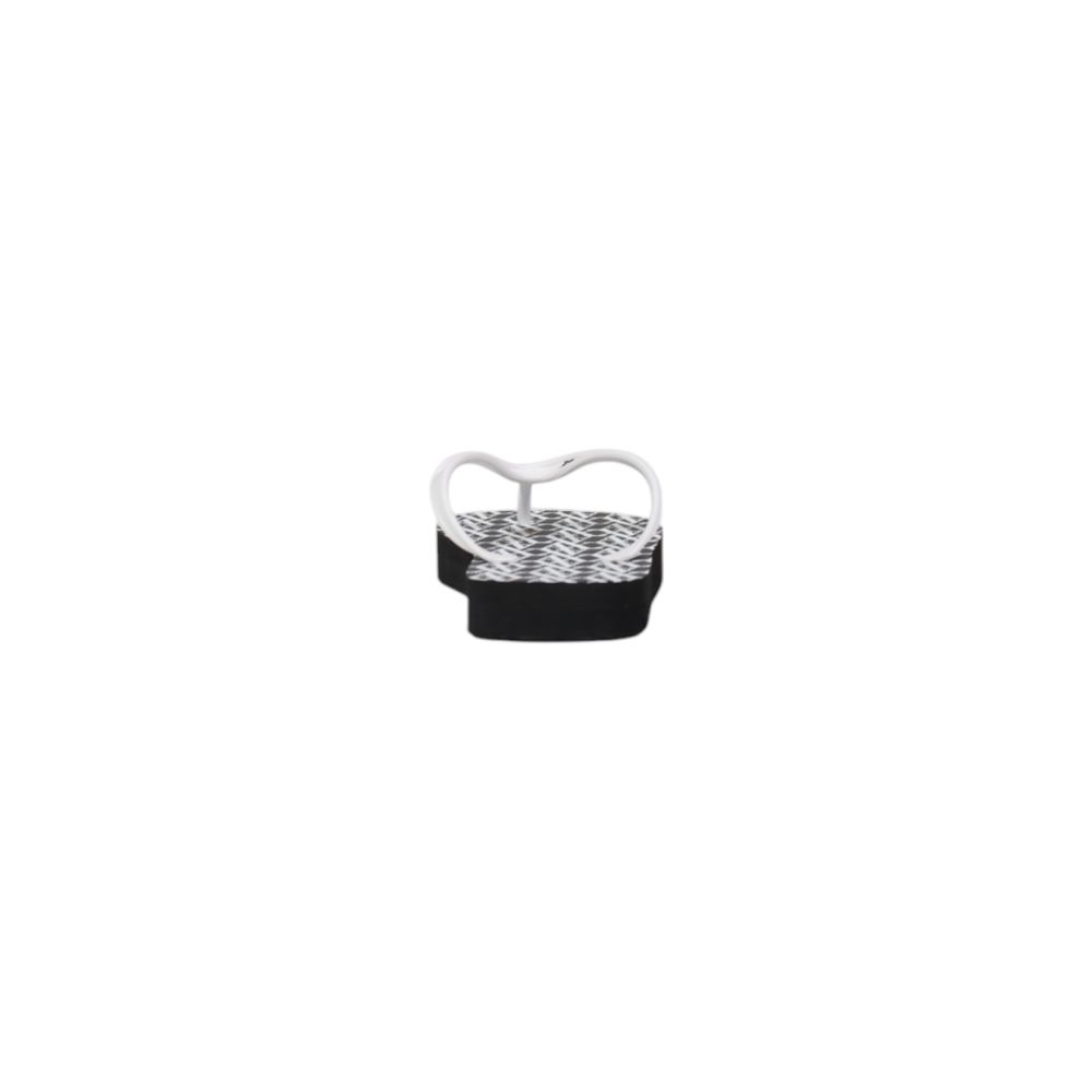Armani Exchange XDQ010 XV700 Rubber Flip Flops Black White