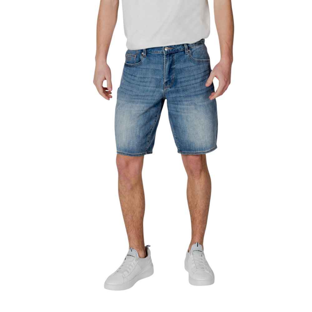 Armani Exchange Blue Polyester Bermuda