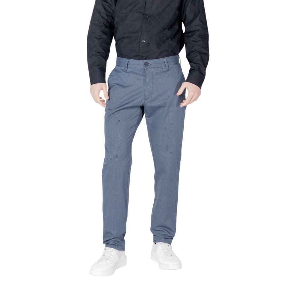Armani Exchange Blue Cotton Skinny Pant