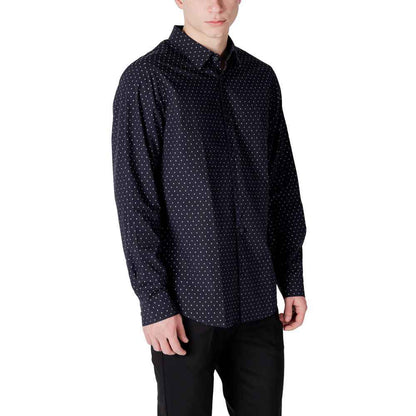 Armani Exchange Blue Cotton Shirt