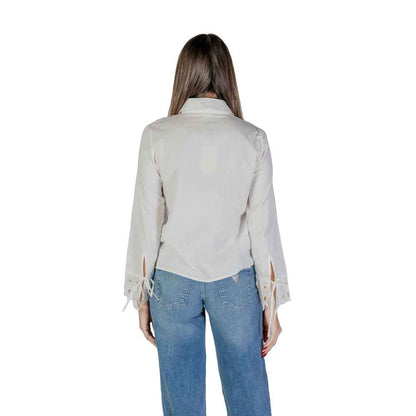Jacqueline De Yong White Cotton Shirt