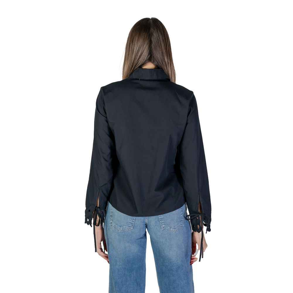 Jacqueline De Yong Black Cotton Shirt