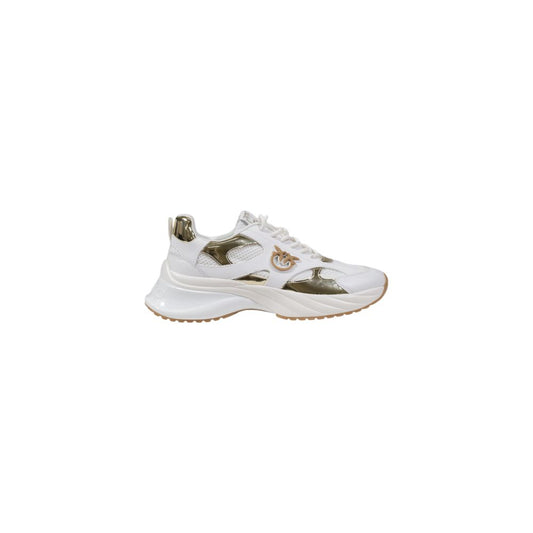 Pinko SS0067E022 ARIEL 15 Leather Sneaker White Gold