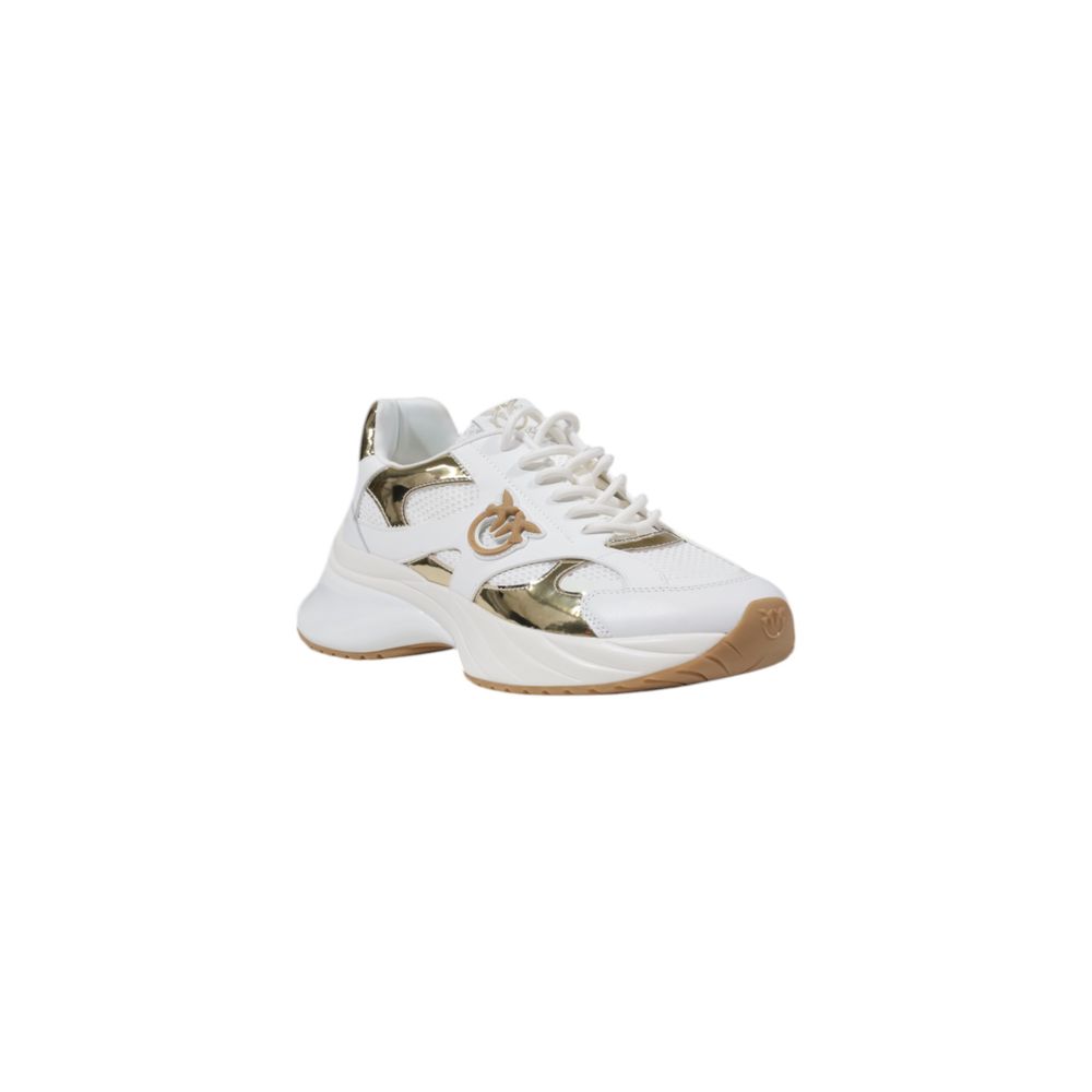 Pinko SS0067E022 ARIEL 15 Leather Sneaker White Gold