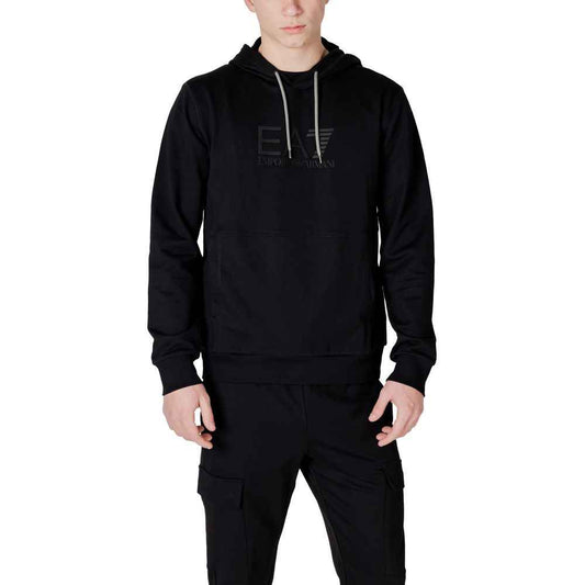 EA7 Emporio Armani Black Cotton Hoody