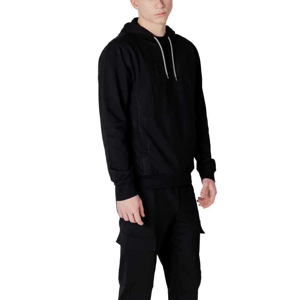 EA7 Emporio Armani Black Cotton Hoody