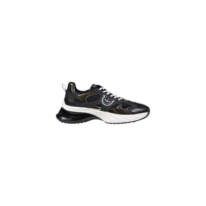 Pinko ARIEL 15 Leather Sneakers Sculpted Sole Black