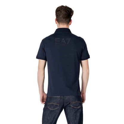 EA7 Emporio Armani Blue Cotton Polo Shirt