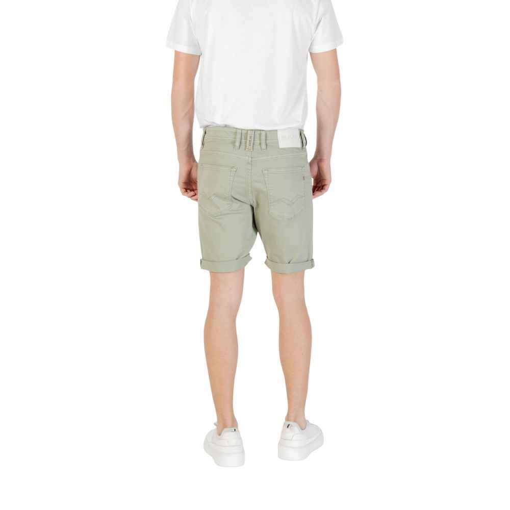 Replay Green Cotton Bermuda