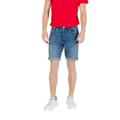 Replay Blue Cotton Bermuda