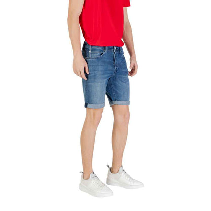 Replay Blue Cotton Bermuda