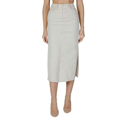 Vila Clothes Cream Cotton Long