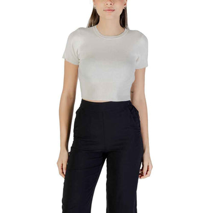 Crop Top Jdycirkeline Jacqueline de Yong Viscose Nylon Wit